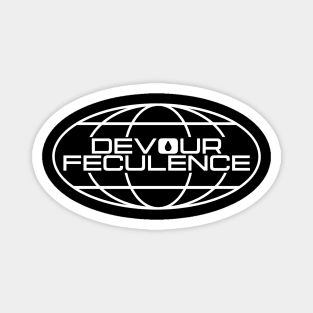 Devour Feculence Worldwide Logo White - Milchick Magnet