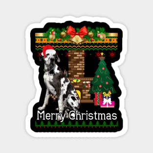 Ugly Christmas Sweater GREAT DANES Magnet