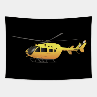 Yellow Modern Helicopter Tapestry