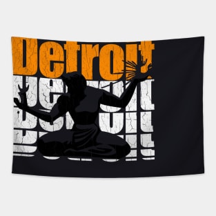 Retro '80s DETROIT (distressed vintage look) Tapestry