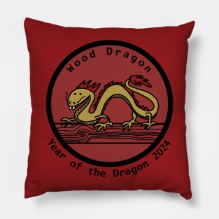 Year of the Dragon 2024 Wood Dragon Pillow