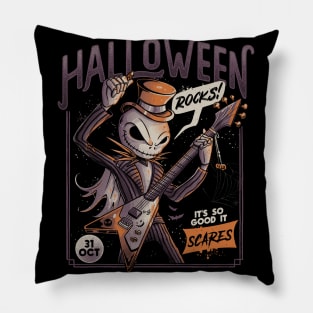 Halloween Rocks Spooky Skellington Rocker Pillow