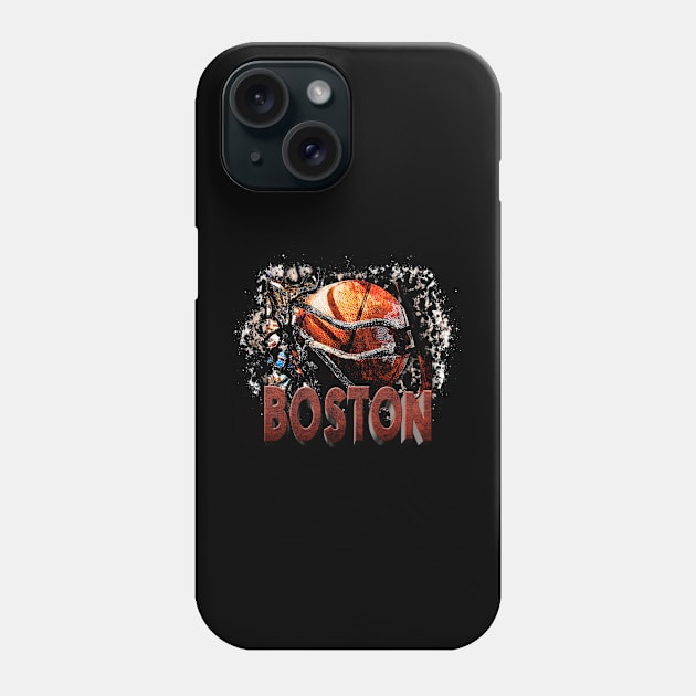 Classic Sports Boston Proud Name Basketball Phone Case by Irwin Bradtke