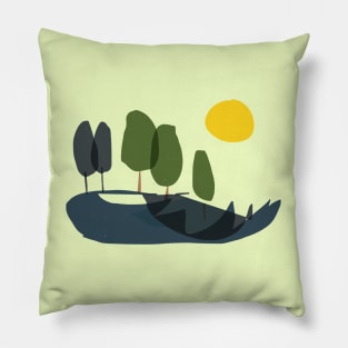 Tuscany Cypress Trees Pillow