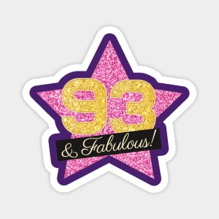 93rd Birthday Gifts Women Fabulous - Pink Gold Magnet