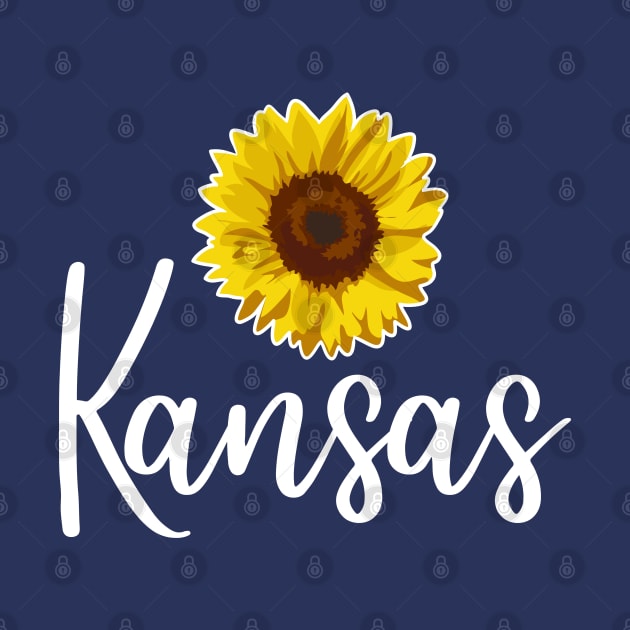 Kansas The Sunflower State Classic Script by TGKelly