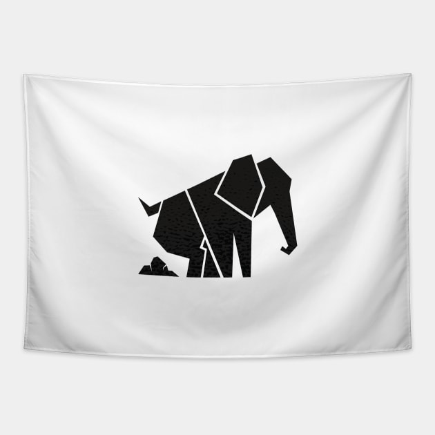 Geometric Elephant Tapestry by LR_Collections