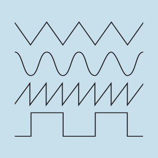 Synthesizer Waveforms (black font) #1 T-Shirt