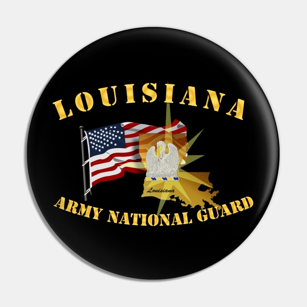 Louisiana - ARNG w Flag Pin by twix123844