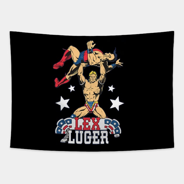 Lex Luger Cartoon Tapestry by Holman