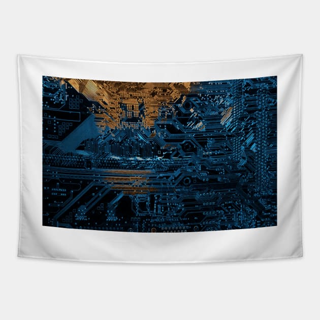 Computer motherboard (F024/9574) Tapestry by SciencePhoto