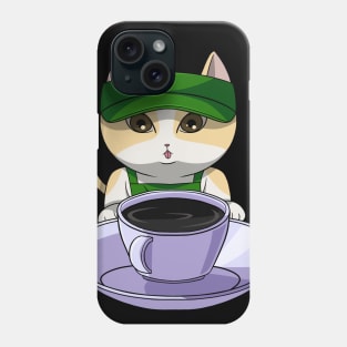 Cat Loves Coffee Phone Case