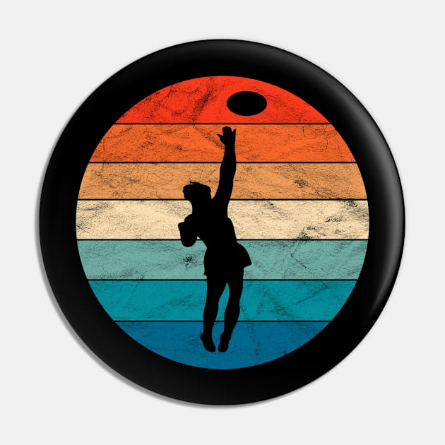 Vintage Jumping Basketball Player Pin by ChadPill