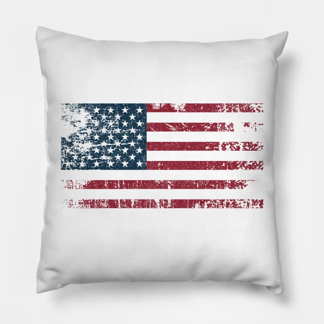 American flag vintage Pillow by Polynesian Vibes