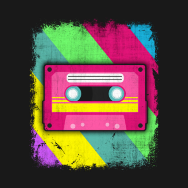 Cassette Tape Costume 80s 90s Vintage Retro Neon Shirt - Cassette ...