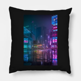 Only the rain Downtown Tokyo Pillow