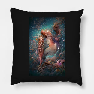 Under the Ocean Glow Art Pillow