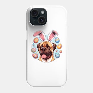 Mastiff's Easter Celebration with Bunny Ears Delight Phone Case
