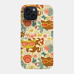 Summertime Retro Cats Phone Case