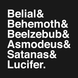 HELLvetica - Occult Goth - Devil Names T-Shirt