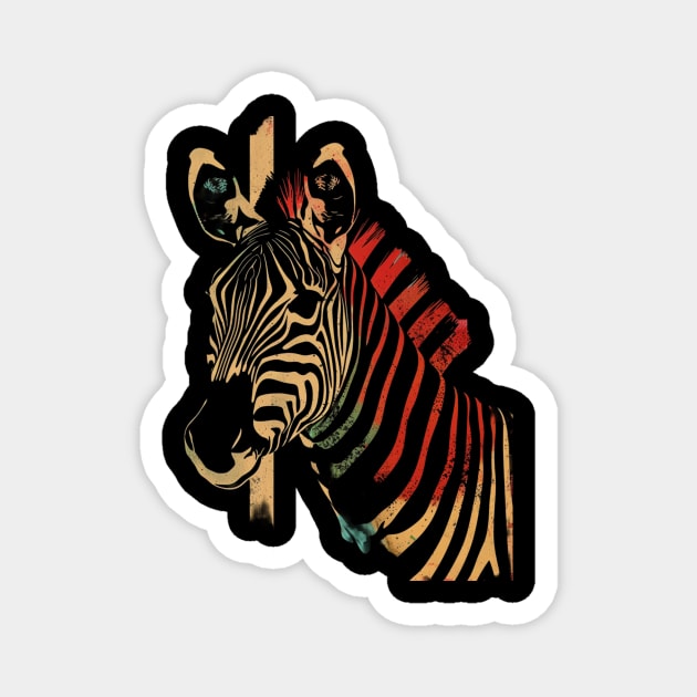 Zebra Disease Prevention Magnet by Beard Art eye