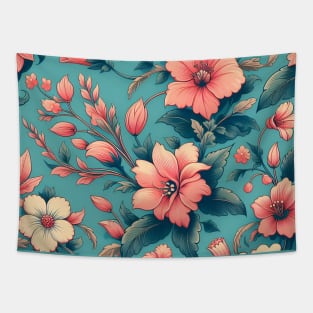 Pink Flowers Tapestry