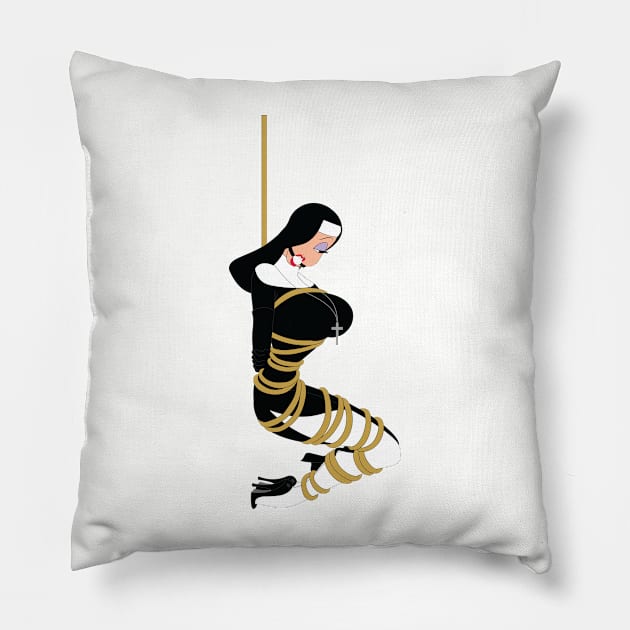 Sister Jessica In Trouble Pillow by Ebonrook Designs