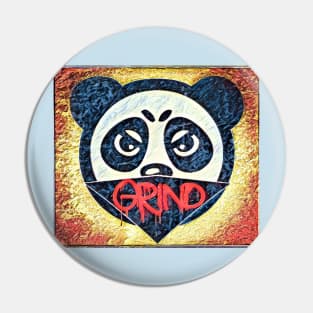 Grind Panda Mask Logo Pin