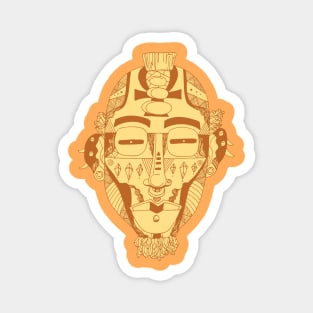 Terracotta African Mask 5 Magnet