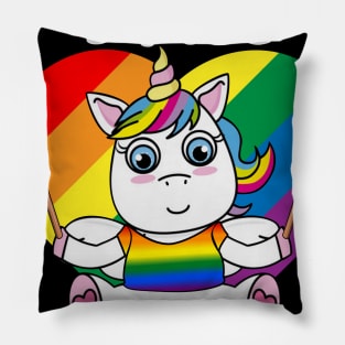 Pride Unicorn LGBT Flag Gay Pride Awareness Pillow