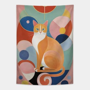 Feline Fantasia: A Tribute to Hilma af Klint Tapestry