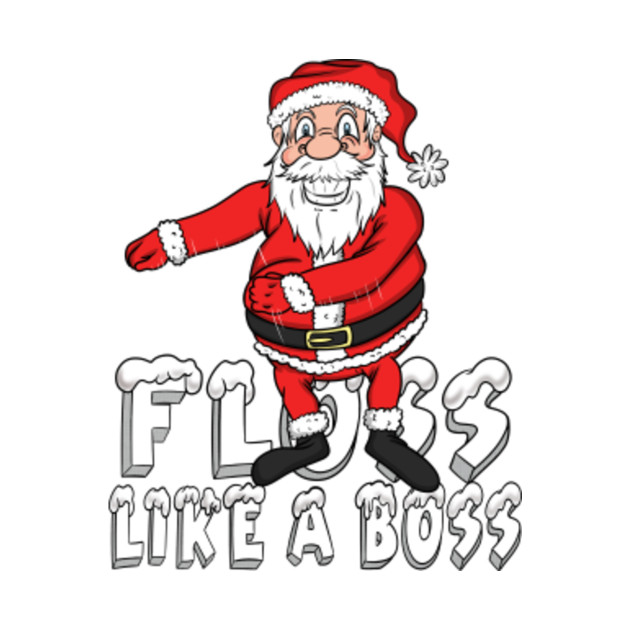 Santa Claus Floss Like A Boss Dance Move Christmas T Shirt Santa