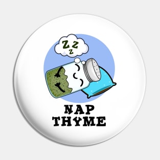 Nap Thyme Cute Sleeping Herb Pun Pin