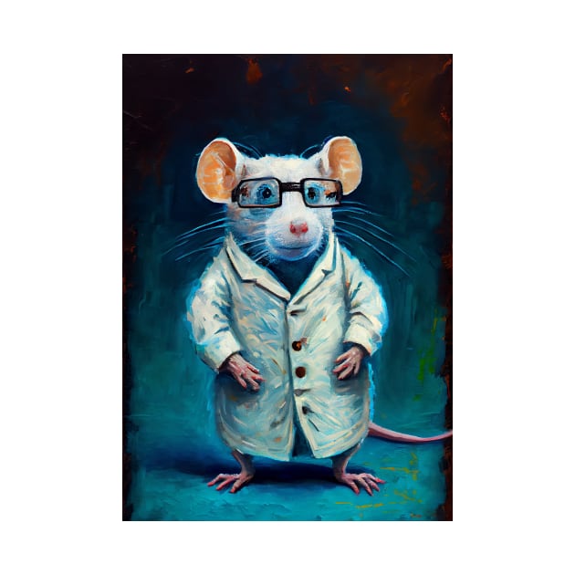 Lab Rats - impasto oil painting.  A rat doctor by simonrudd