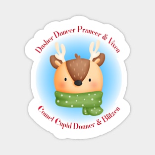 Cute Funny Reindeer Magnet