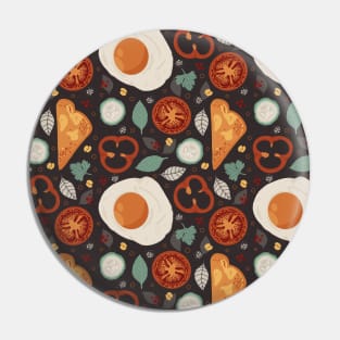 Eggs and Toast Breakfast Seamless Pattern Pin