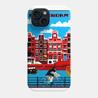 Cycling in Amsterdam Phone Case