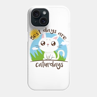 Best Days Are Caturdays Summer Phone Case