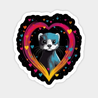 Weasel Valentine Day Magnet