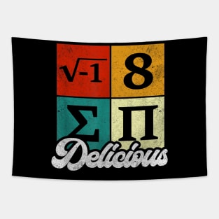 Vintage I Ate Some Pi, and it was delicious | Funny Delicious Math Teacher Humor Pun Tapestry