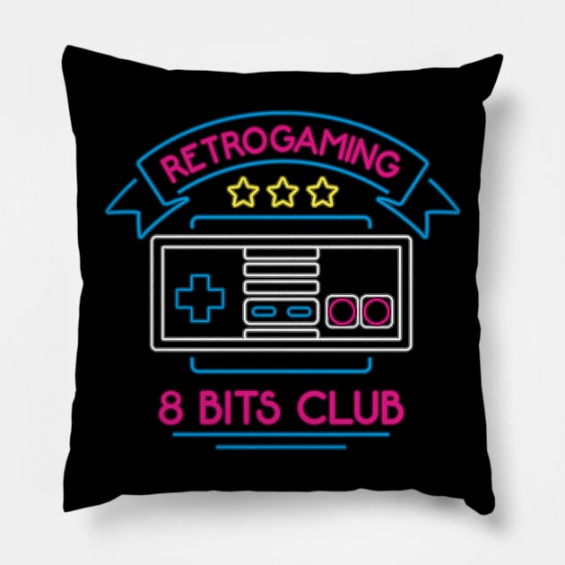 Retrogaming 8 bits Pillow by Andriu