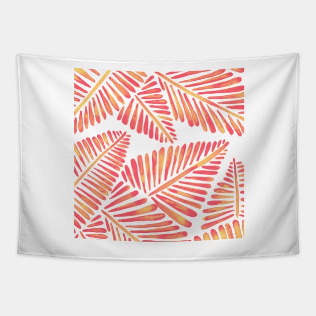 Pink Banana Leaves Tapestry by CatCoq