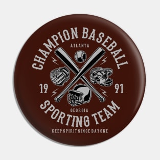 Baseball Champion Pin