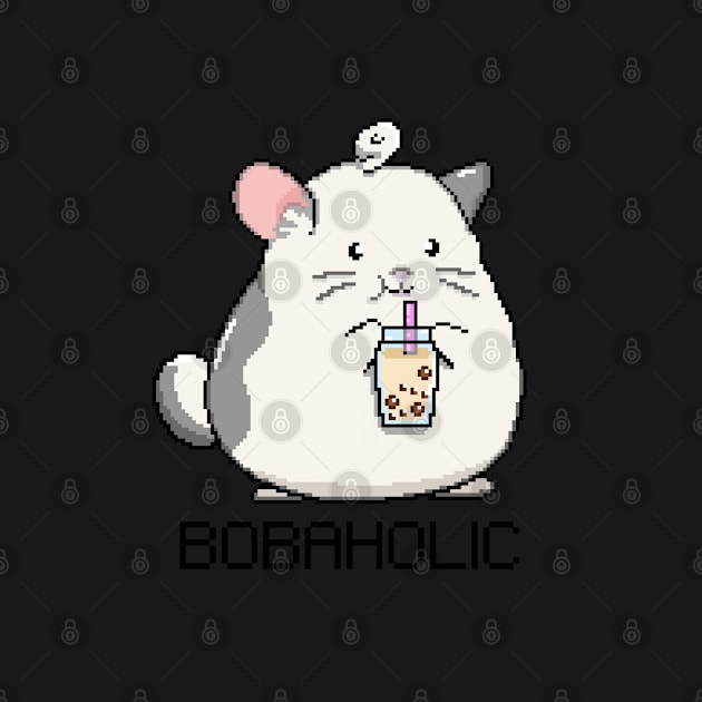 Bobaholic Pixel Mouse Loves Boba Tea! by SirBobalot