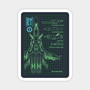 Macross SV51 Blueprint Magnet