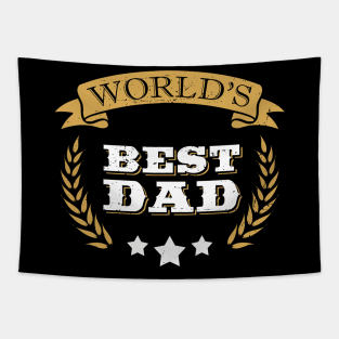 Worlds best father gift for dad sayings Tapestry