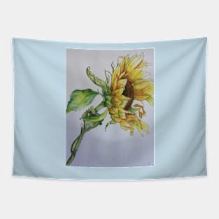 Sunflower watercolor painting Tapestry