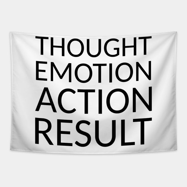 THOUGHT EMOTION ACTION RESULT, Goal setting Tapestry by FlyingWhale369