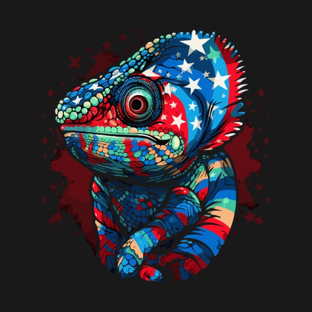 Patriotic Chameleon by JH Mart