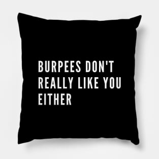 Funny gym quote Pillow